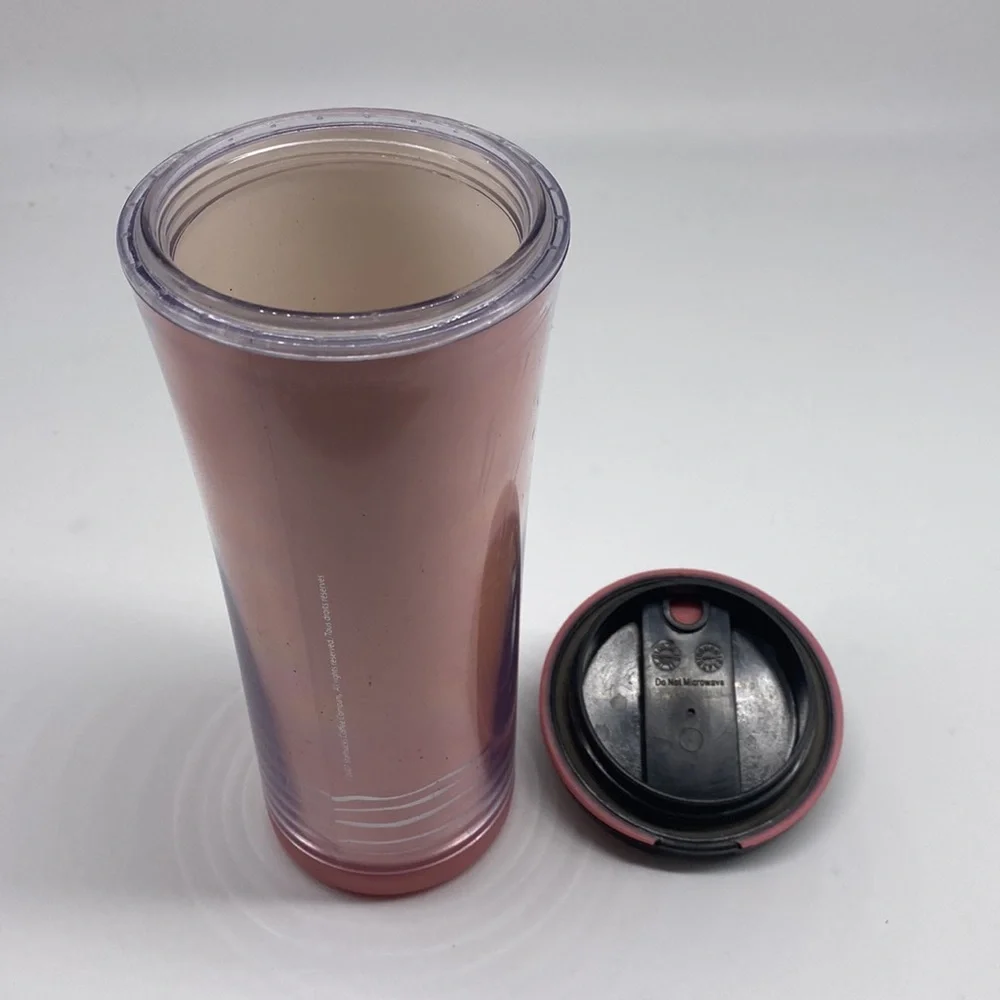 Starbucks 2007‎ Pink Travel Coffee Mug Tumbler 16 Oz Fl
